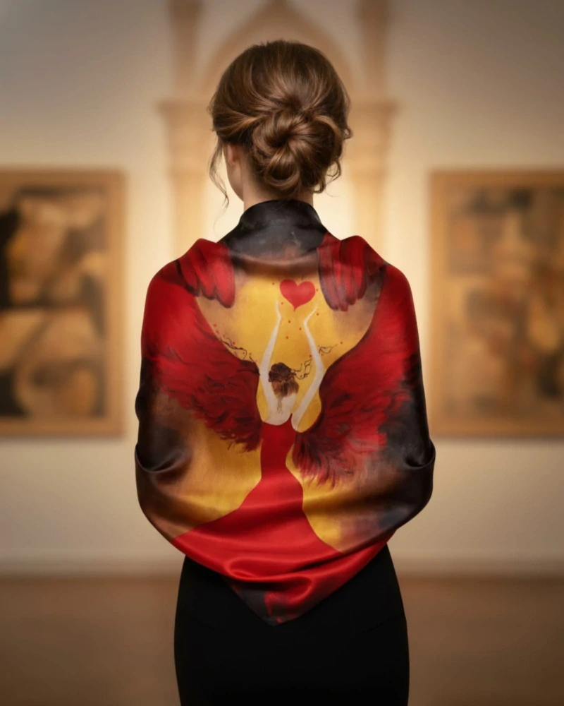 Andělský šifónový šátek