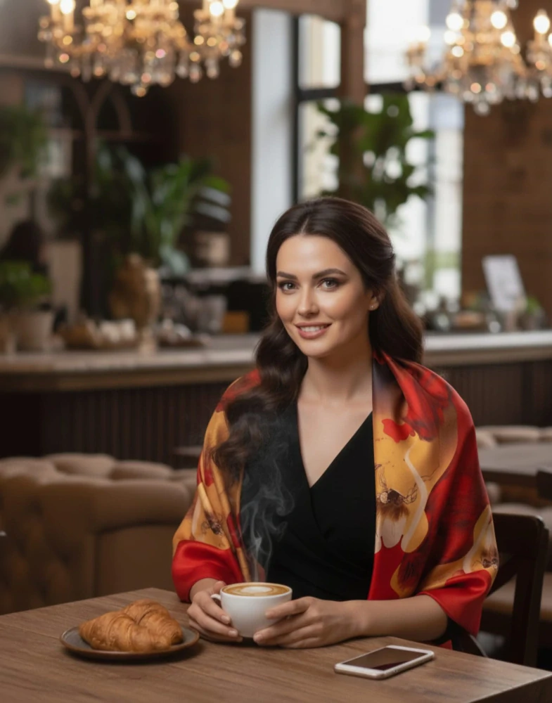 Andělský šifónový šátek