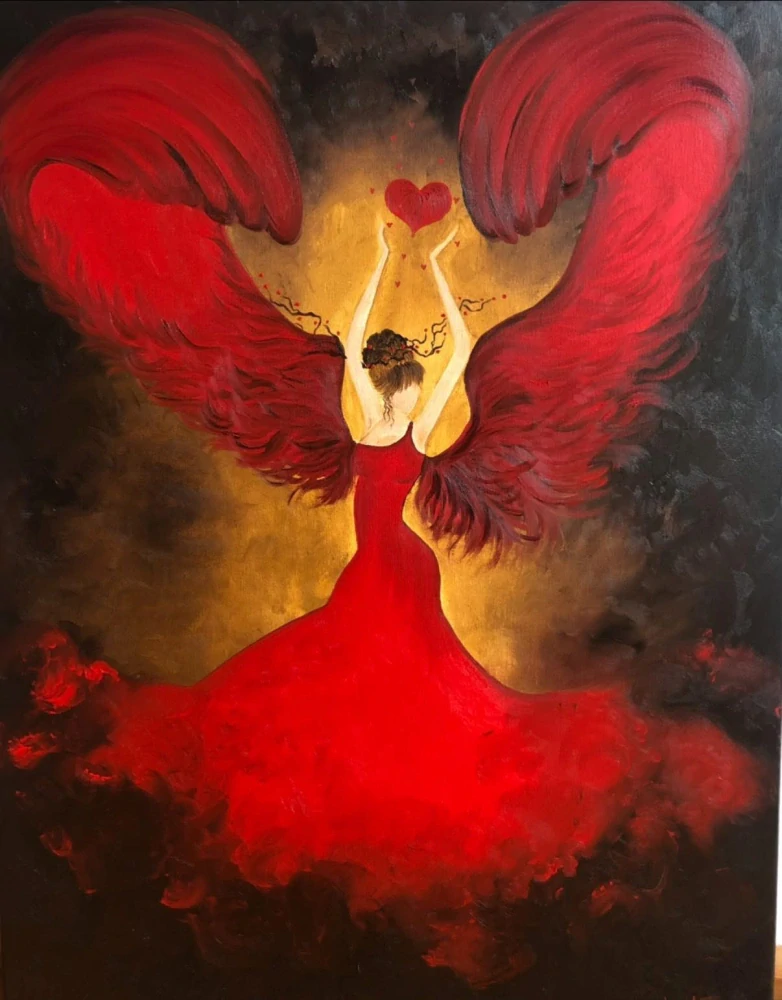 Andělský šifónový šátek